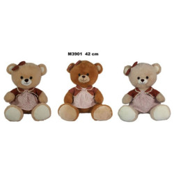 Miś M-3901 w sukience 3kol 42cm 177070