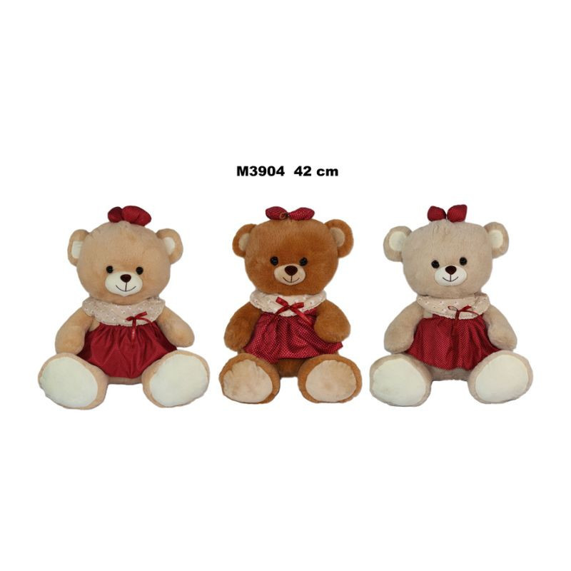 Miś M-3904 w sukience 3kol 42cm 177100