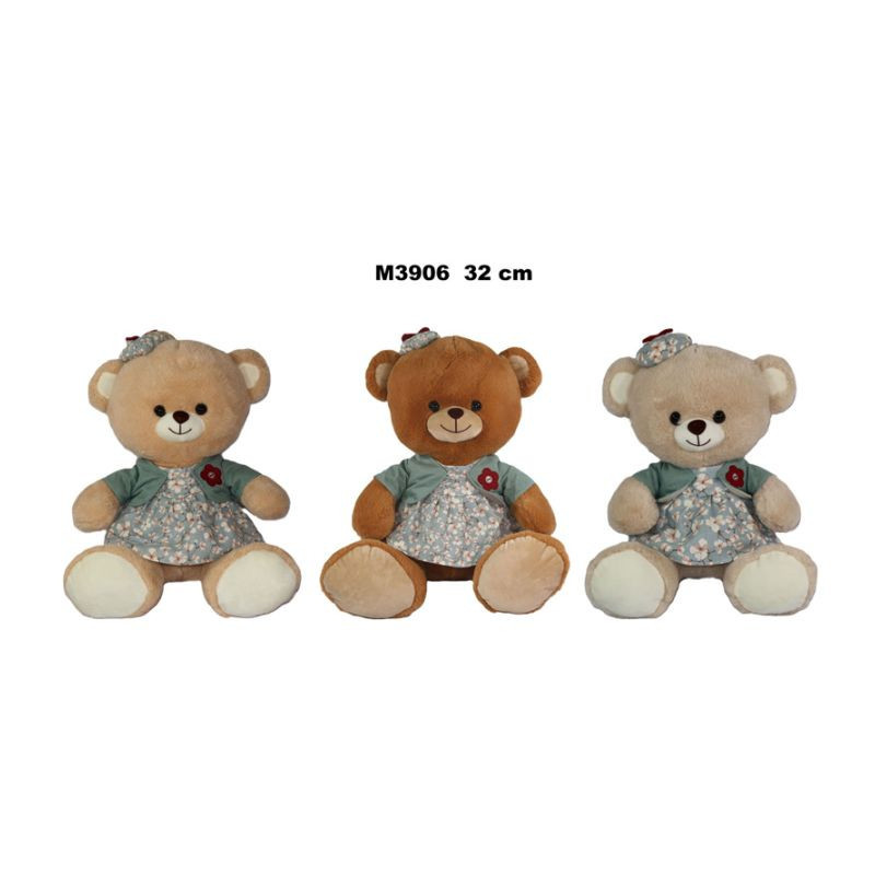 Miś M-3906 w sukience 3kol 32cm 177124