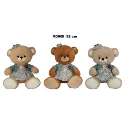 Miś M-3908 w sukience 3kol 52cm 177148