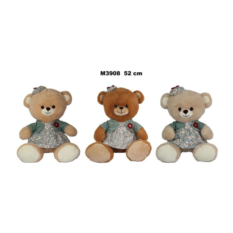 Miś M-3908 w sukience 3kol 52cm 177148