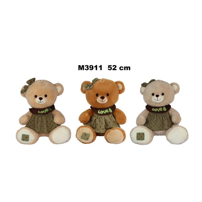 Miś M-3911 w sukience 3kol 52cm 177179