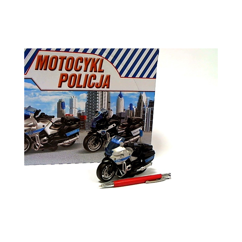 Motocykl policja 13cm św/dźw napęd HKG104 31409