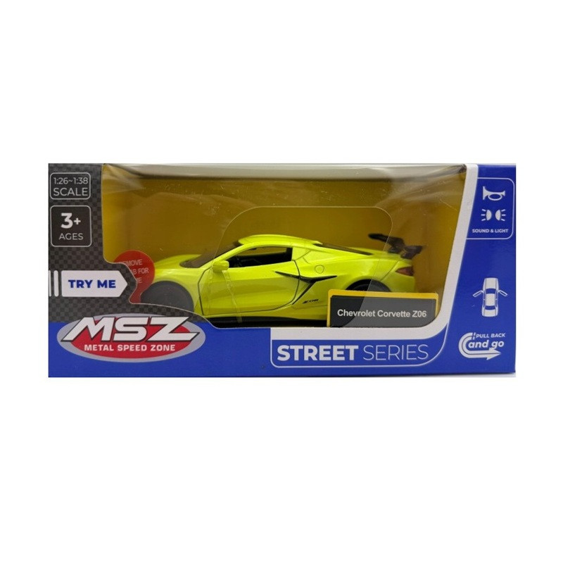 MSZ model Chevrolet Corvette C8 żółty św/dźw 03448