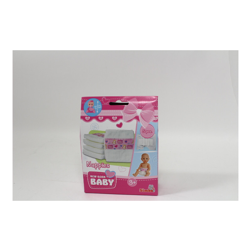 New Born Baby 5 pieluszek dla lalki 556-0019