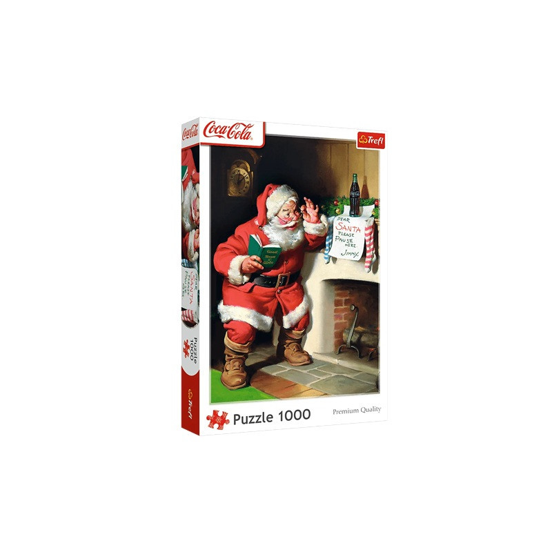 PUZZLE 1000 Coca-Cola Mikołaj przy kominku 10922
