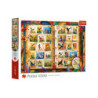 PUZZLE 1000 Kolekcja znaczków atlas ptaków 10979