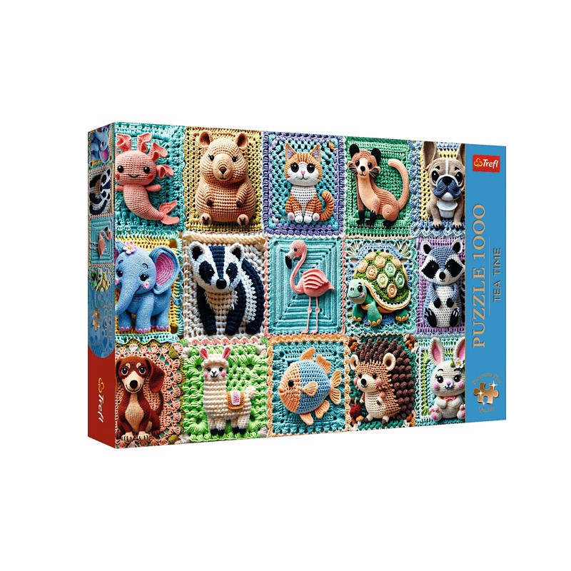 PUZZLE 1000 PremPlus TeaTime Szydełk.zwierz.12093