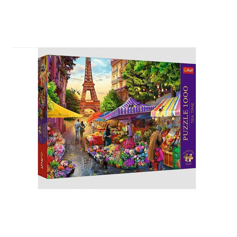 PUZZLE 1000 PremPlus TeaTime Targ kwiatowy 10799