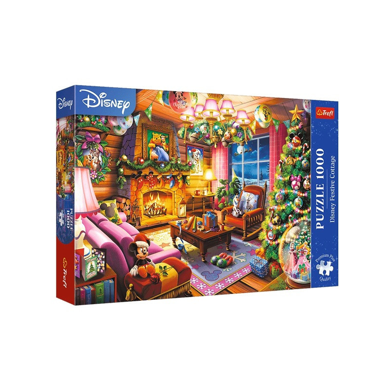 PUZZLE 1000 XMAS PremPlus Świąt.chatka Disn..10916