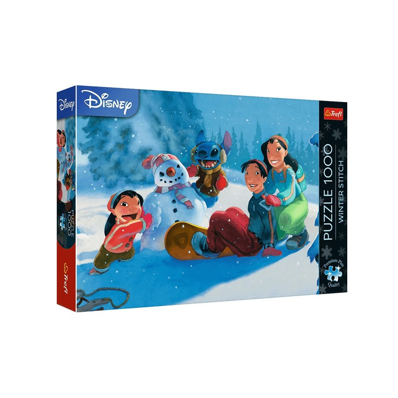 PUZZLE 1000 XMAS PremPlus Zimowy Stich 12100