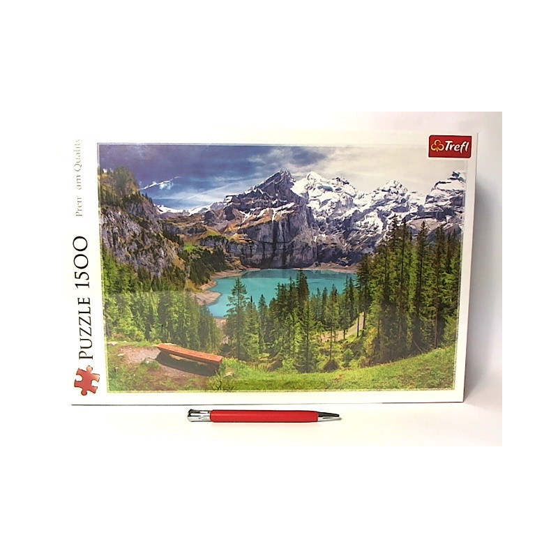 PUZZLE 1500 Jezioro Oeschinen,Alpy,Szwajc.26166