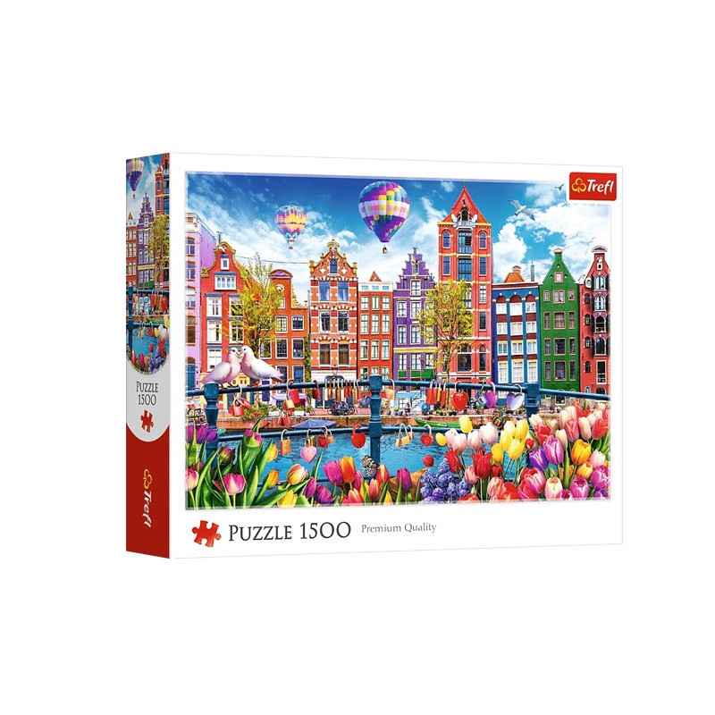 PUZZLE 1500 Kolorowy Amsterdam 26221