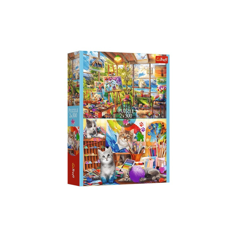 PUZZLE 2x500 Sztuka malowania 37530