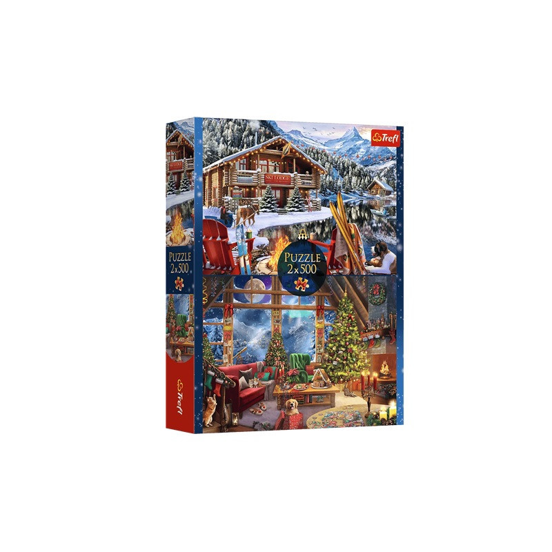 PUZZLE 2x500 XMAS Święta w górach 37540