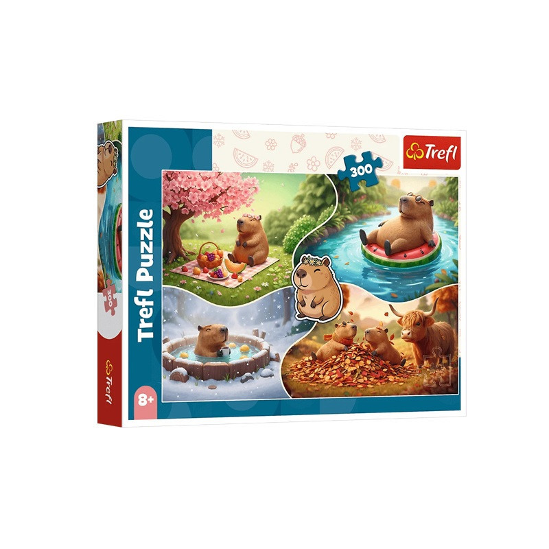 PUZZLE 300 Cztery pory roku z kapibarami 23052