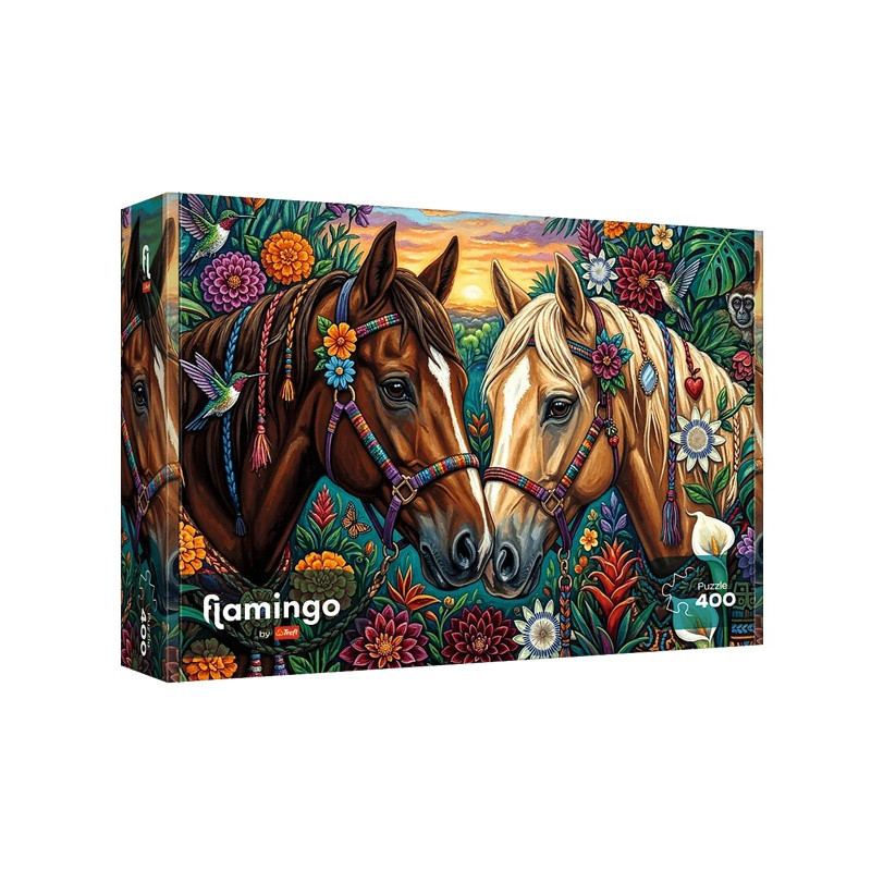 PUZZLE 400 FlamingoByTrefl Kwiecisty galop 11212