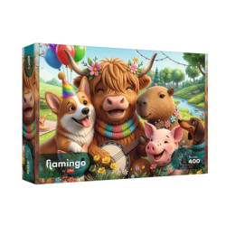 PUZZLE 400 FlamingoByTrefl Urodzinowa ekipa 11211