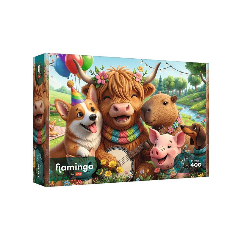 PUZZLE 400 FlamingoByTrefl Urodzinowa ekipa 11211