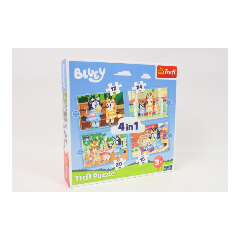 PUZZLE 4w1 Bluey i jego świat 34637