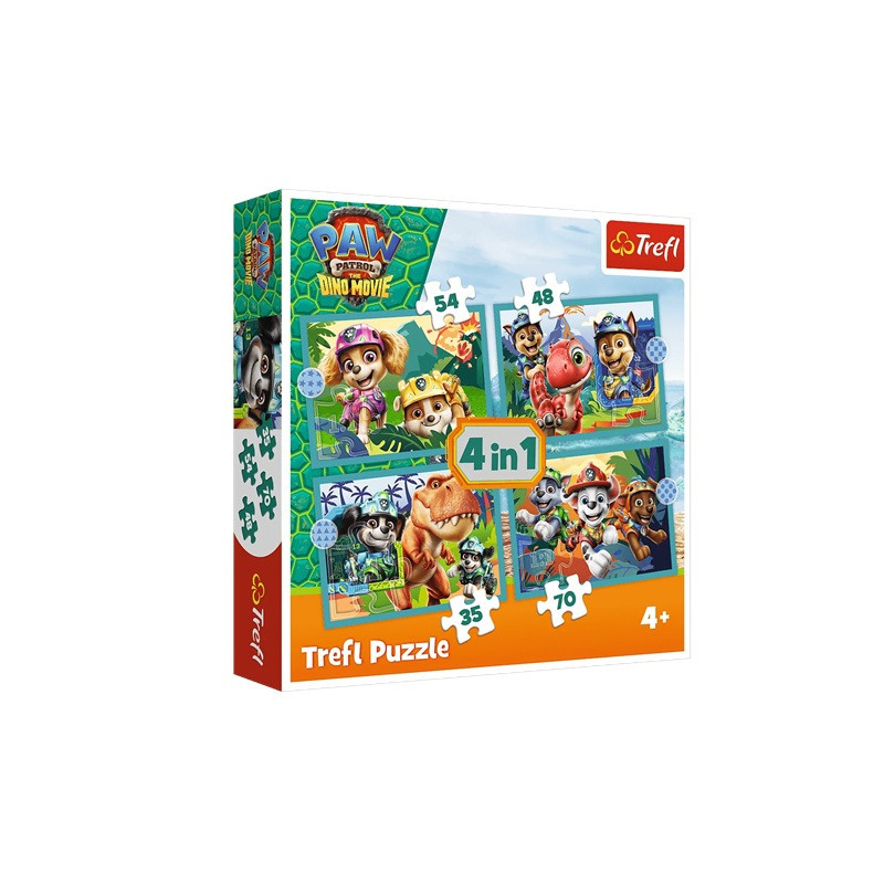 PUZZLE 4w1 Historie z wyspy dinozaurów 34687