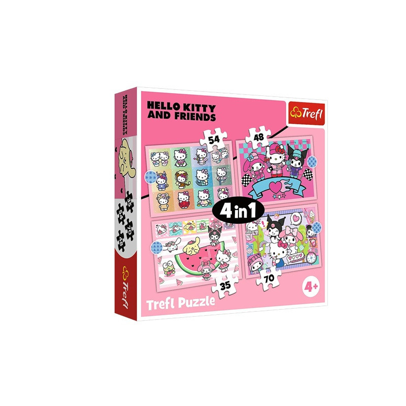 PUZZLE 4w1 Słodkie przygody / Sanrio Hello 34702