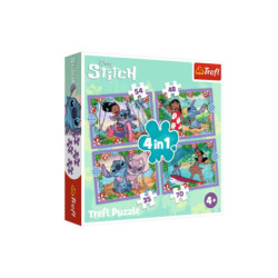PUZZLE 4w1 Szalony dzień Lilo_Stitch 34633