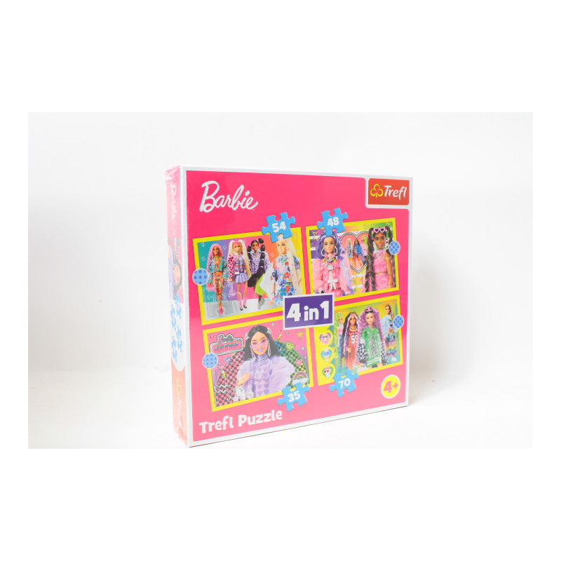 PUZZLE 4w1 Wesoły świat Barbie/Mattel 34626