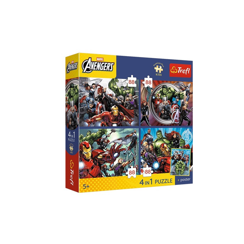 PUZZLE 4x88 PremPlus Kids Bohat.są wśród nas 34697