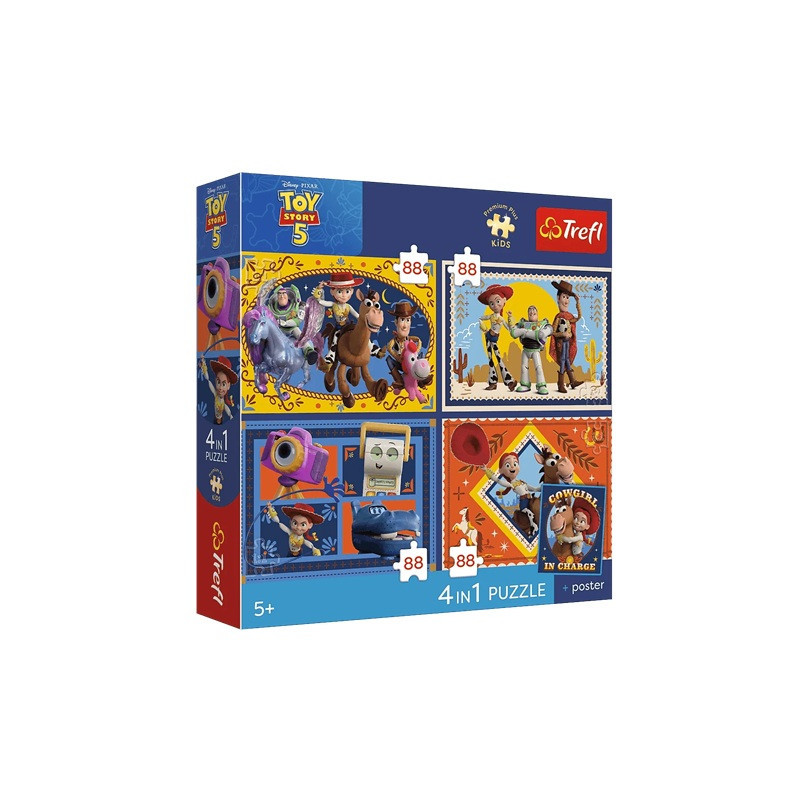 PUZZLE 4x88 PremPlus Kids Czas zabawek TS 34701