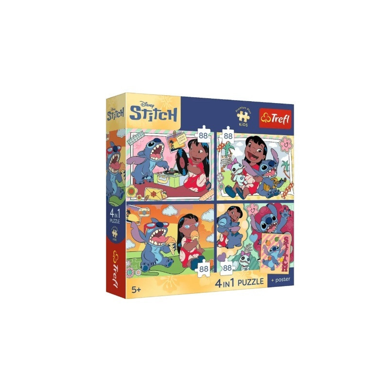 PUZZLE 4x88 PremPlus Kids Kosmiczny Stitch 34699