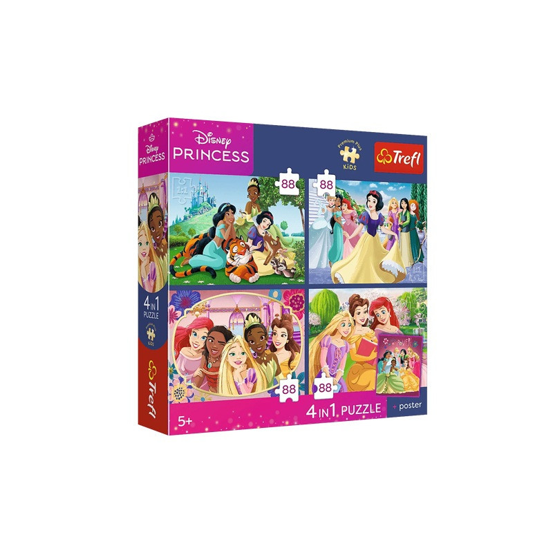 PUZZLE 4x88 PremPlus Kids Romantyczne księżn.34700