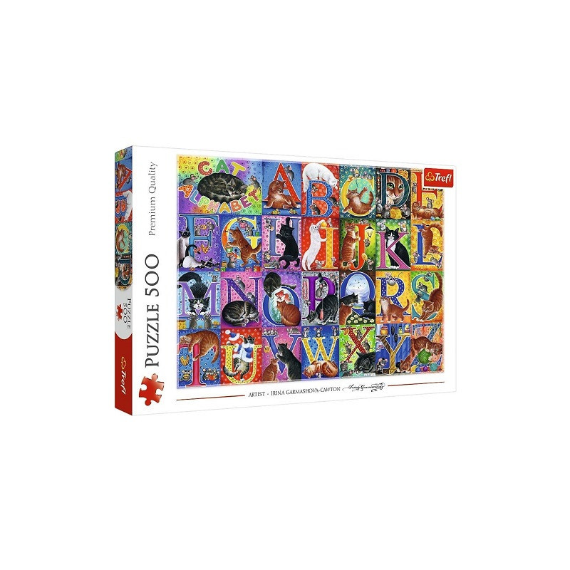 PUZZLE 500 Koci alfabet 37527