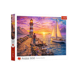 PUZZLE 500 Latarnia o zachodzie słońca 37571