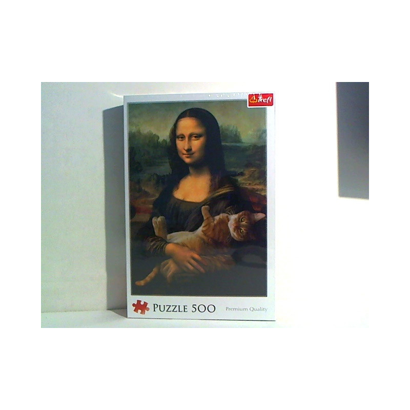 PUZZLE 500 Mona Lisa i kot Mruczek 37294