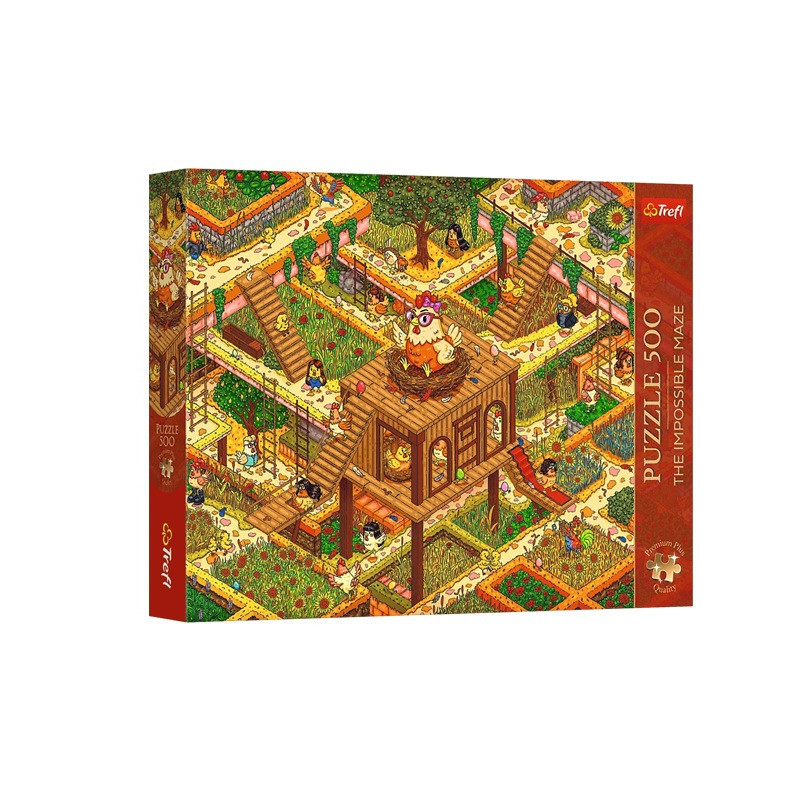 PUZZLE 500 PremPlus Maze Śmieszne Kurczaki 37629