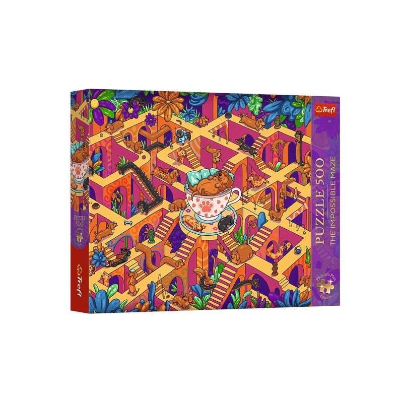 PUZZLE 500 PremPlus Maze Wesołe jamniki 37630