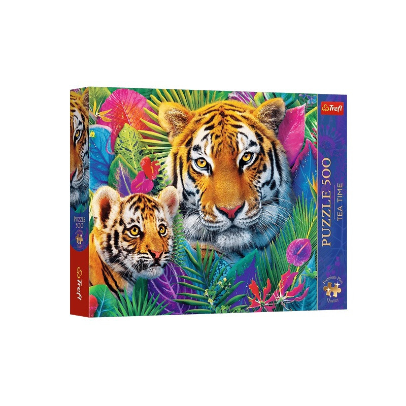 PUZZLE 500 PremPlus TeaTime Tygrysy w dżung..37625