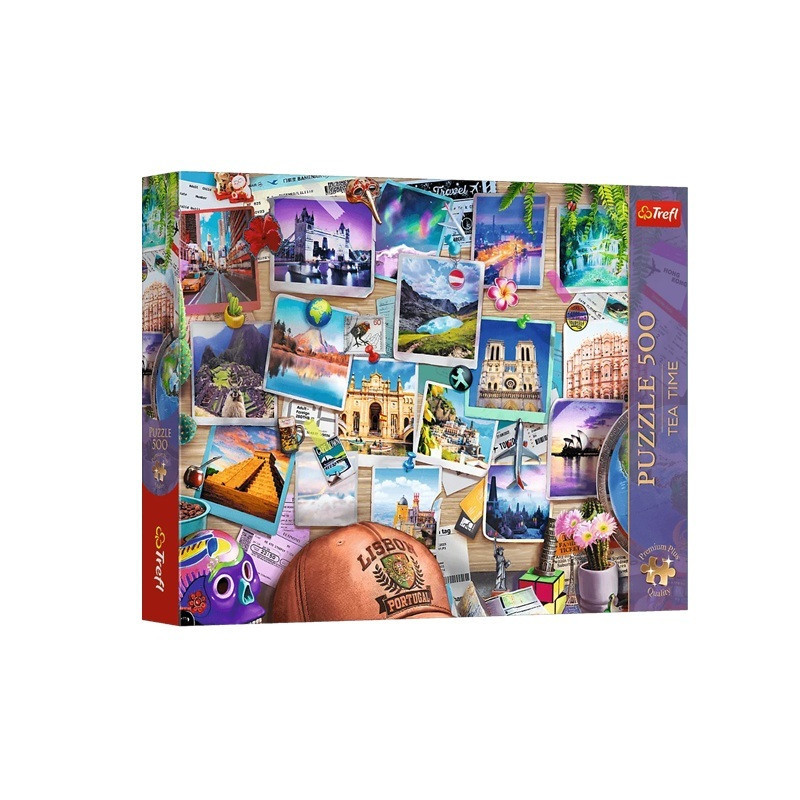PUZZLE 500 PremPlus TeaTime Wspomn.z podróży 37616