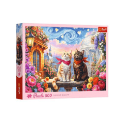 PUZZLE 500 Zakochane mruczki 37553