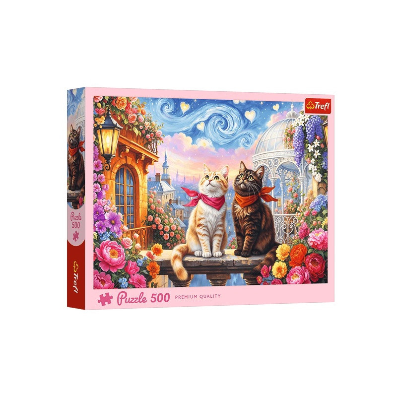PUZZLE 500 Zakochane mruczki 37553