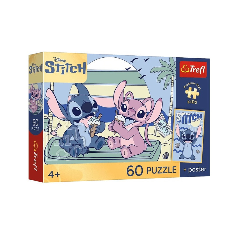 PUZZLE 60 PremPlus Kids Zabawa ze Stitchem 17430