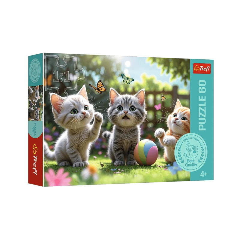 PUZZLE 60 Trzy kociaki Rodzina Treflików 17412