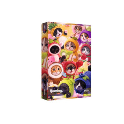 PUZZLE 600 FlamingoByTrefl Owocowe kotki 12203