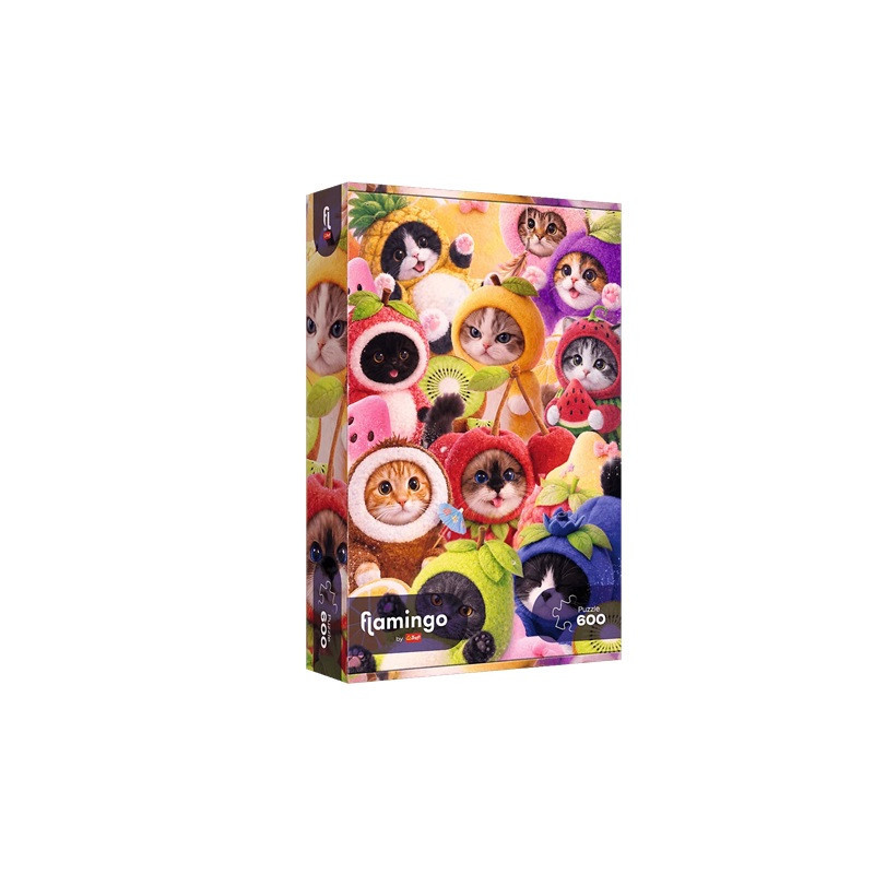 PUZZLE 600 FlamingoByTrefl Owocowe kotki 12203