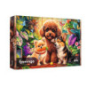 PUZZLE 600 FlamingoByTrefl Psy w oranżerii 12205