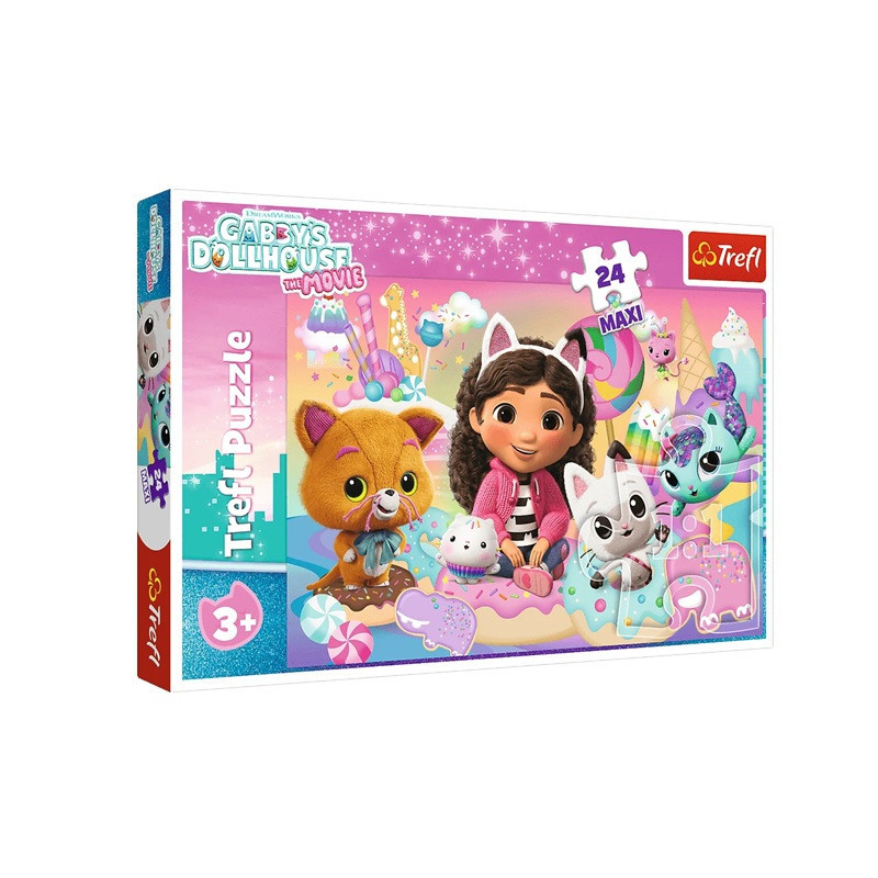 PUZZLE MAXI 24 Koci świat Gabby Universal 14381