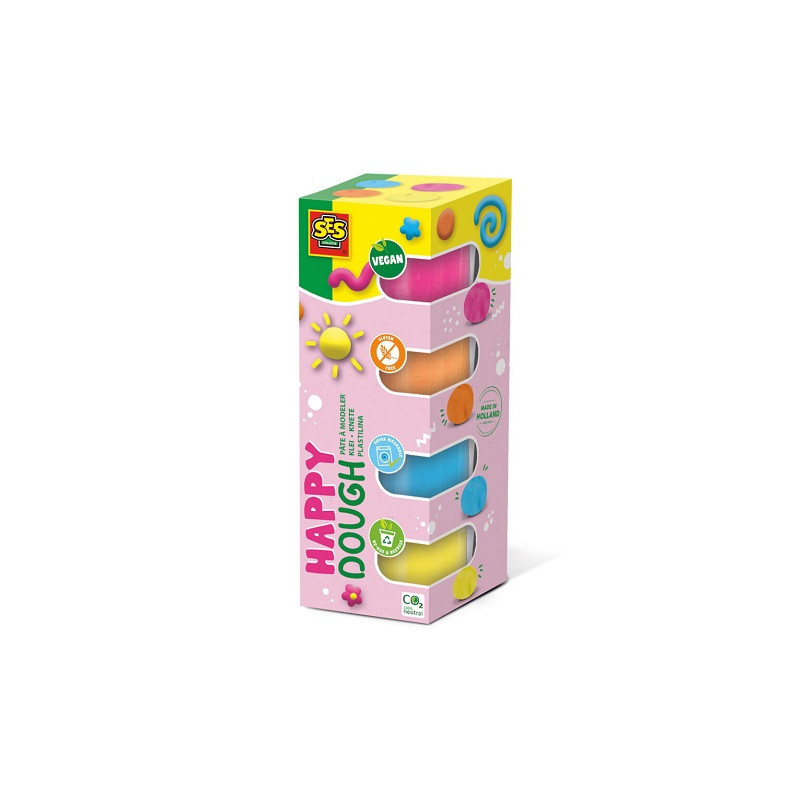 SES Plastelina Happy 4x90g 00512 05122