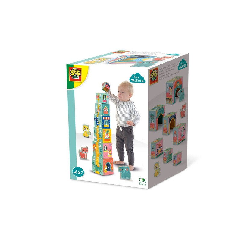 SES Wieża z klocków z figurk.zwierząt 13142 31425