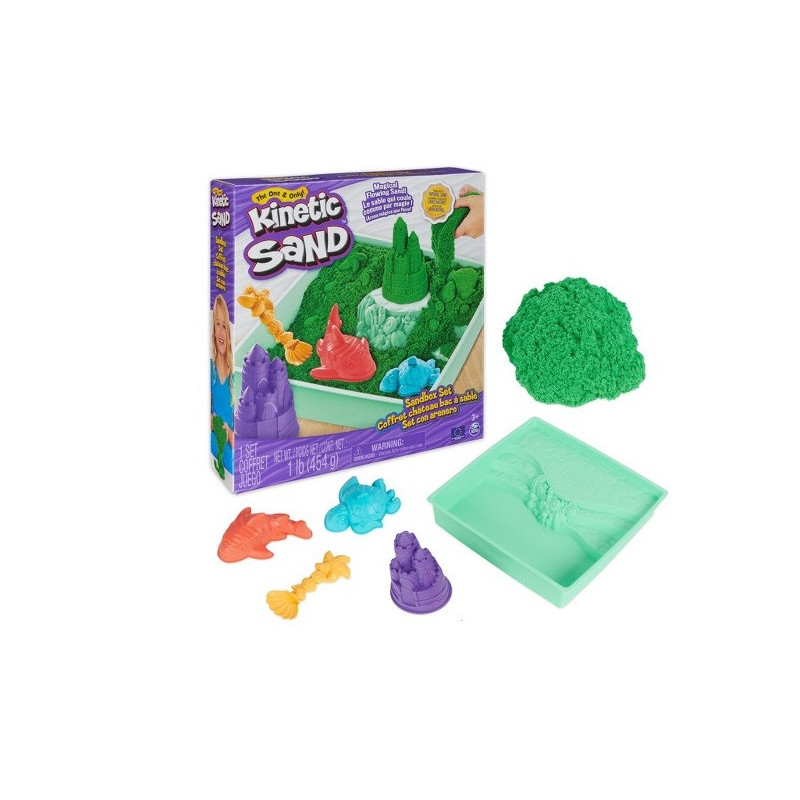 SPIN Kinetic Sand Box piaskownica zielony 6067479